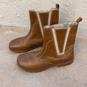 Bogs Women’s Pearl Slip On Boots Tan Neutral Waterproof Rain Leather Size 9